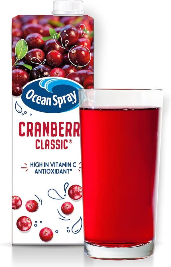 Ocean Spray Classic Cranberry Juice Drink, 1L Carton (12-Pack)