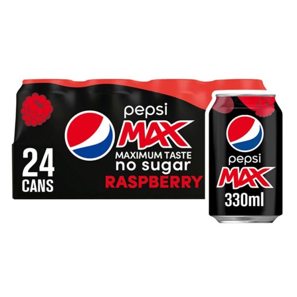Pepsi Max Raspberry No Sugar 24 x 330ml