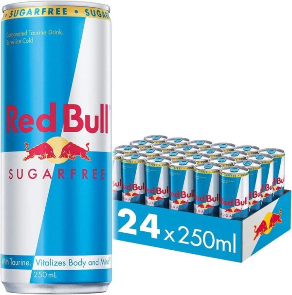 Red Bull Energy Drink, Sugar Free, 250ml x 24