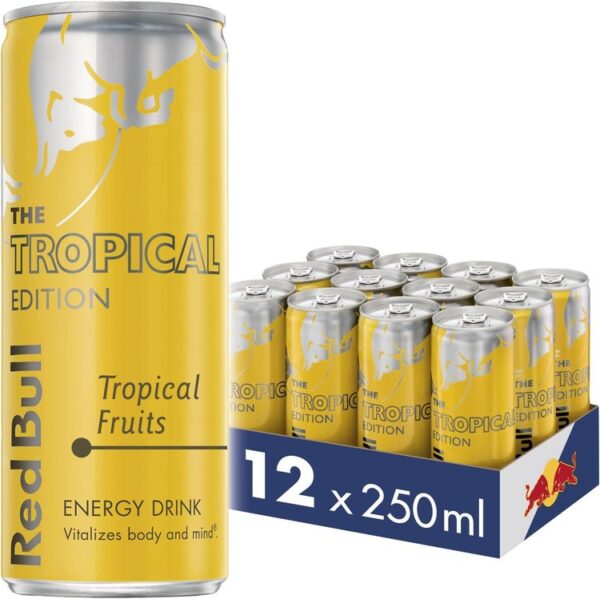 Red Bull Energy Drink, Tropical Edition, 250ml x 12.