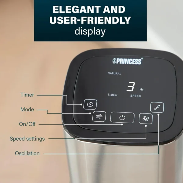 Princess Smart Quiet Tower Fan 104cm - Image 6