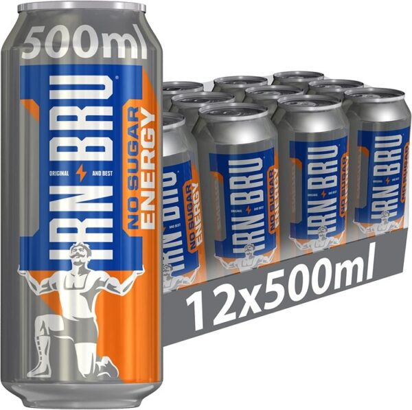 IRN-BRU Energy Drink. (Pack of 12)