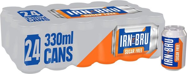 IRN-BRU Sugar-Free Diet, 24 x 330ml, Fizzy Drinks Multipack Cans (Pack of 24)