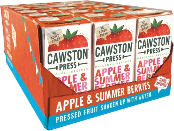 Cawston Press Fruit Water Kids Drink | Pressed Summer Berries Flavoured Water | 200ml x 18 Pack