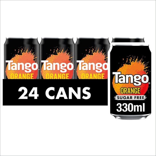 Tango, 330ml Cans, Orange, Sugar Free (Pack of 24)