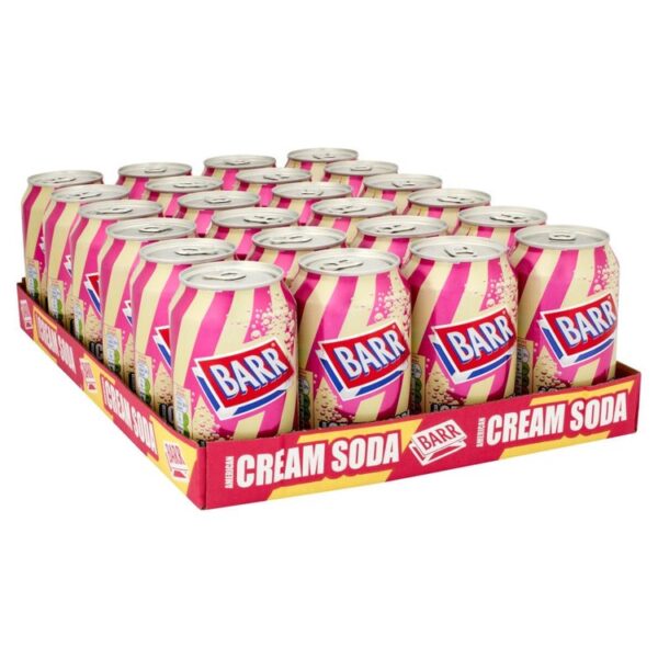 Barr American Cream Soda 24 x 330ml Cans