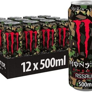 Monster Energy Drinks Assault 500ml (Pack of 12)
