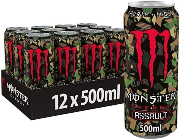 Monster Energy Drinks Assault 500ml (Pack of 12)