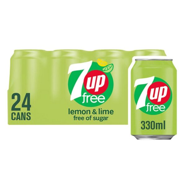 7UP Free Lemon & Lime Cans 24 x 330ml