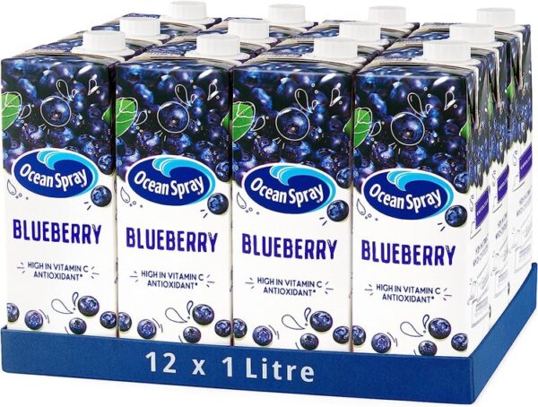 Ocean Spray Blueberry Juice Drink, 1L Carton (12-Pack)