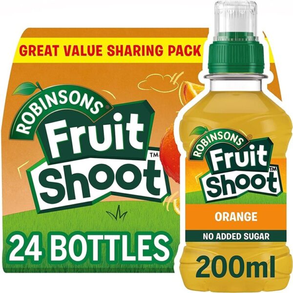 Robinsons Fruit Shoot Orange 24 x 200ml PET bottles.