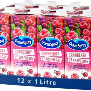 Ocean Spray Cranberry & Raspberry Juice Drink, 1L Carton (12-Pack)