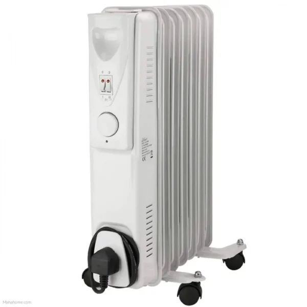 Daewoo 1500W Oil Filled Electric Radiator - White - Image 3