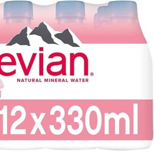 Evian Still Natural Mineral Water, 12 x 330 ml