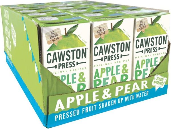Cawston Press The Very Hungry Caterpillar Fruit Water Kids Drink | Pressed Apple Flavoured Water | 200ml x 18 Pack Apple Juice Cartons |