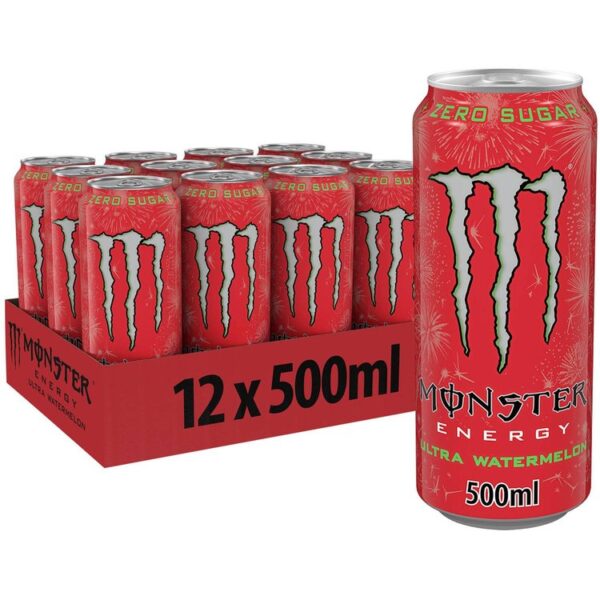 Monster Energy Ultra Watermelon Drink 500Ml (Pack of 12)