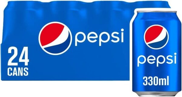 Pepsi Cola Regular 24 x 330ml Cans.