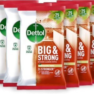 Dettol Big & Strong Kitchen Wipes 25x6
