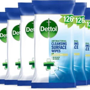 Dettol Anti-Bacterial Surface Cleaning Wipes, 756-Piece (Pack of 6)