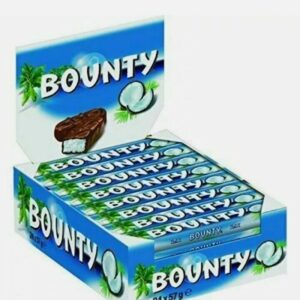 Bounty Chocolate Blue full box of 24 bars of 57g.
