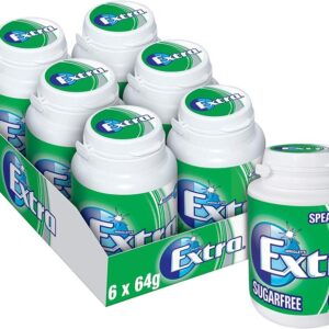 Extra Spearmint, Sugar Free Chewing Gum, 64g Bottle (Case of 6)