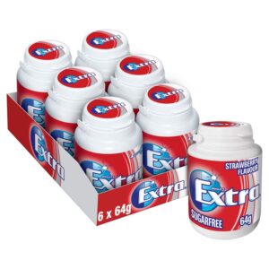 Extra Strawberry Gum Bottle (60pcs) (Case of 6)