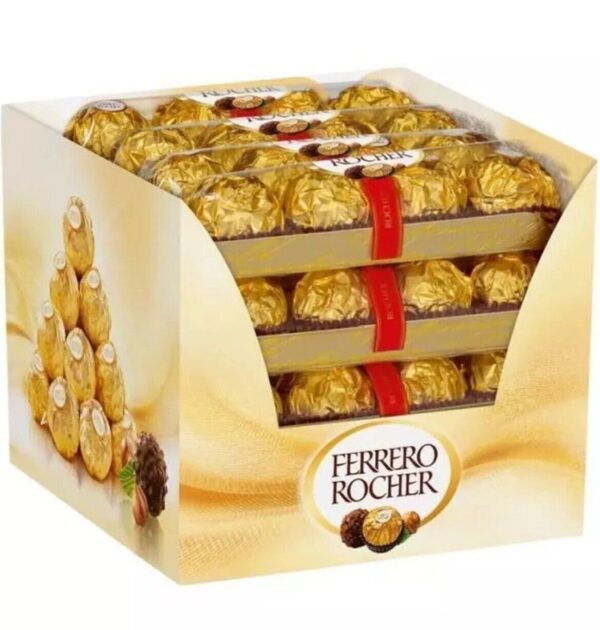 FERRERO ROCHER WRAPPED MILK CHOCOLATES FULL BOX 48(16 x 3 PACK) BEST OFFER.