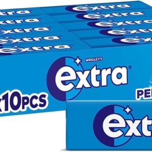 Extra Chewing Gum, Sugar Free, Peppermint Flavour, Chewing Gum Bulk, 30 Packs of 10 Pieces