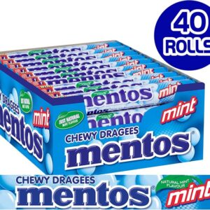 Mentos Party Sweets - Chewy Soft mint With A Natural Mint Flavour, 38g (Pack Of 40 Rolls)