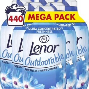 Lenor Outdoorable Fabric Conditioner, 440 Washes, 6.16 L (770 ml x 8),