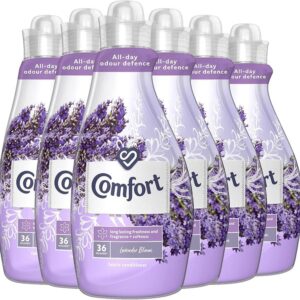 Comfort Lavender Bloom Fabric Conditioner Softener Unstoppable Long Lasting Freshness and Fragrance Boost + Softness 216 wash (Pack of 6)